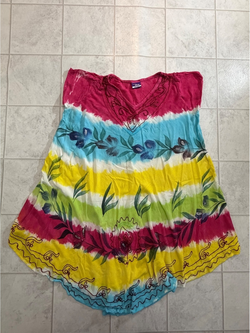 Exotiq Diva multicolor strapless dress